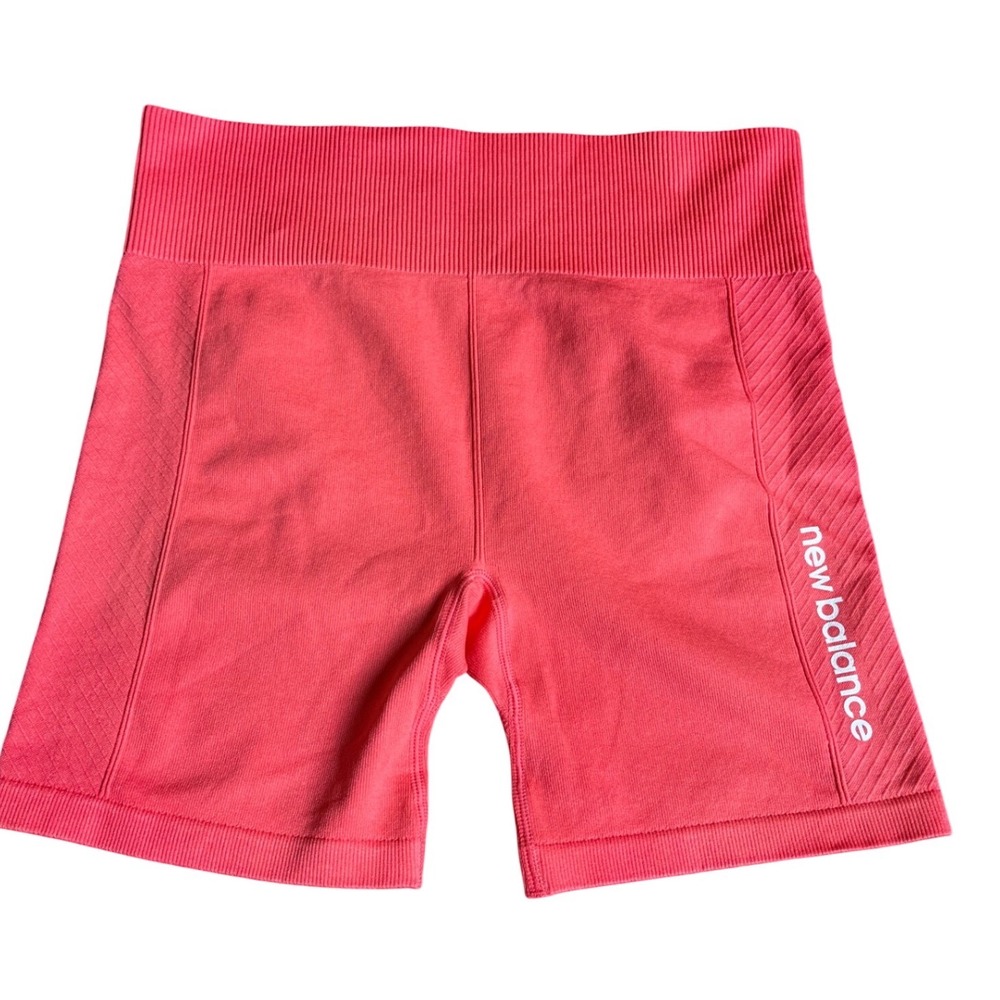 New Balance Womens Drift Red Seamless Athletic Shorts High Rise Size L